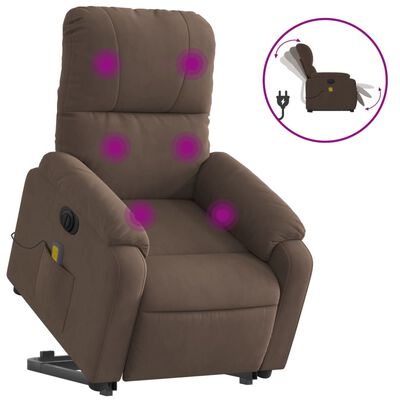 vidaXL Fauteuil inclinable de massage électrique marron