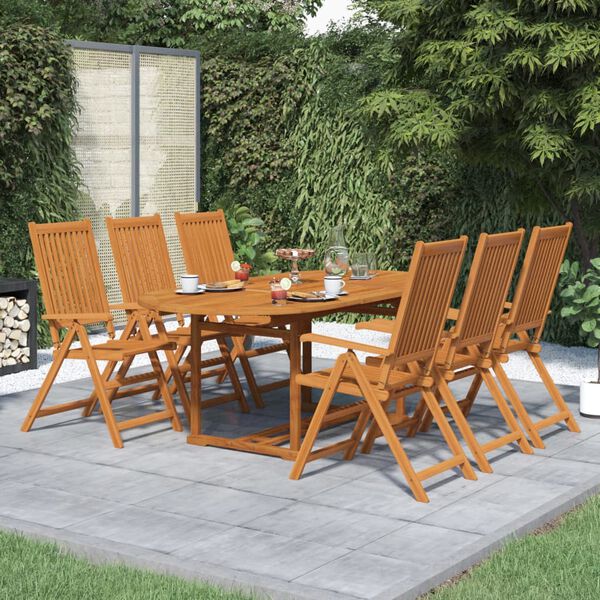 vidaXL Ensemble à manger de jardin 5 pcs Bois d'acacia massif