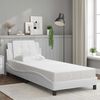 vidaXL Cadre de lit sans matelas Zadar blanc 100x190 cm similicuir