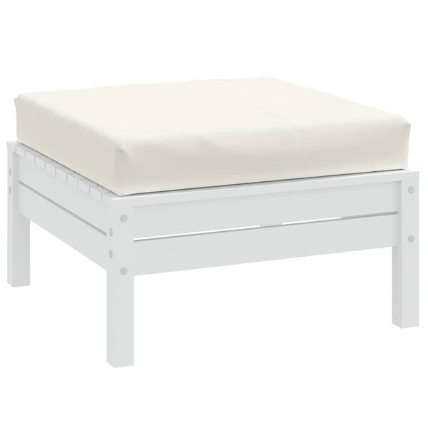 vidaXL Coussin de palette cr&egrave;me m&eacute;lang&eacute; 60x60x9,5 cm tissu