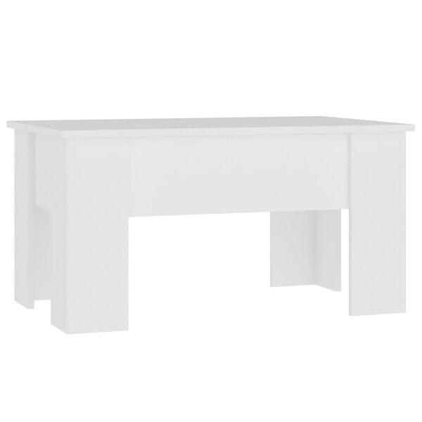 vidaXL Table basse Blanc 79x49x41 cm Bois d'ingénierie