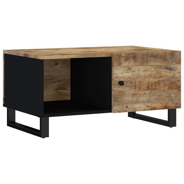 vidaXL Table basse 80x50x40 cm Bois de manguier solide et d'ing&eacute;nierie
