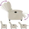 vidaXL Fauteuil inclinable &eacute;lectrique cr&egrave;me similicuir