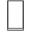vidaXL &Eacute;tag&egrave;re &agrave; bois de chauffage Noir mat 80 x 28 x 154 cm Acier