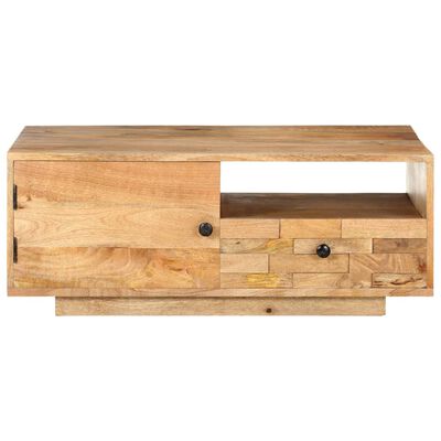 vidaXL Table basse 90x50x35 cm Bois solide de manguier