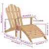 vidaXL Chaises Adirondack avec repose-pieds lot de 2 Bois massif teck