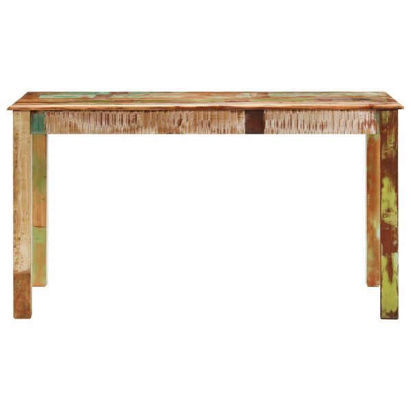 vidaXL Table de salle &agrave; manger Bois de r&eacute;cup&eacute;ration solide 140x70x76cm