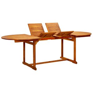 vidaXL Table &agrave; d&icirc;ner de jardin (160-240)x100x75cm Bois d'acacia massif
