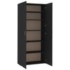 vidaXL Armoire &agrave; chaussures Noir 80x35,5x180 cm Bois d'ing&eacute;nierie