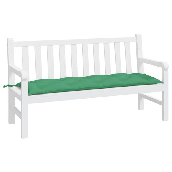 vidaXL Coussin de banc de jardin vert 150x50x7 cm tissu oxford