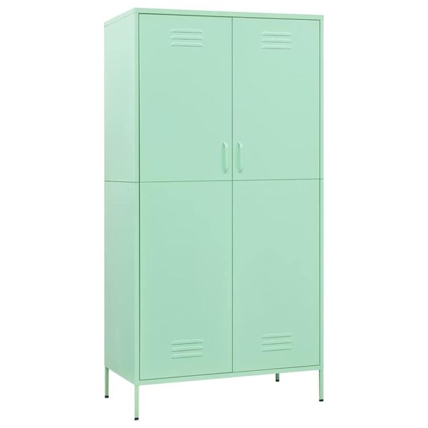 vidaXL Garde-robe Vert menthe 90x50x180 cm Acier