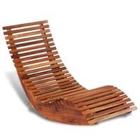 vidaXL Chaise longue basculante Bois d'acacia