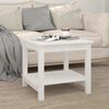 vidaXL Table basse Blanc 50x50x45 cm Bois massif de pin