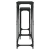 vidaXL Tables console gigognes 2 pcs noir bois d'ingénierie