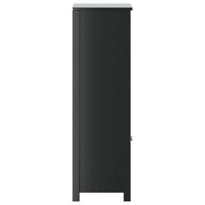 vidaXL Armoire de salle de bain BERG noir 40x34x110 cm pin massif