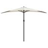 vidaXL Parasol de balcon avec mât en aluminium Sable 300x155 cm Demi