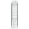 vidaXL Paniers &agrave; gabions arqu&eacute;s 4 pcs 200x30x100/120 cm Fer galvanis&eacute;