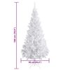 vidaXL Arbre de No&euml;l artificiel pr&eacute;-&eacute;clair&eacute;/support 180cm 620 branches