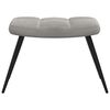 vidaXL Chaise de relaxation avec tabouret Gris clair Velours