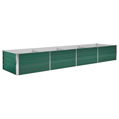 vidaXL Lit surélevé de jardin Acier galvanisé 320x80x45 cm Vert