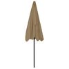 vidaXL Parasol de plage taupe 200x125 cm