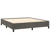 vidaXL Cadre de lit sans matelas gris fonc&eacute; California velours