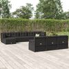 vidaXL Salon de jardin 11 pcs avec coussins noir r&eacute;sine tress&eacute;e