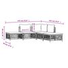 vidaXL Salon de jardin avec coussins 5 pcs blanc acier