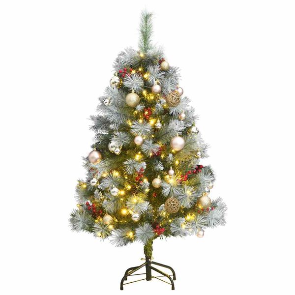 vidaXL Sapin de No&euml;l artificiel articul&eacute; 150 LED et boules 120 cm