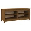 vidaXL Banc &agrave; chaussures Marron miel 110x38x45,5 cm Pin massif