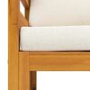 vidaXL Chaise de jardin avec coussins cr&egrave;me Bois d'acacia massif