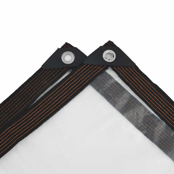 vidaXL B&acirc;che avec &oelig;illets Transparent 2 x 2 m Poly&eacute;thyl&egrave;ne