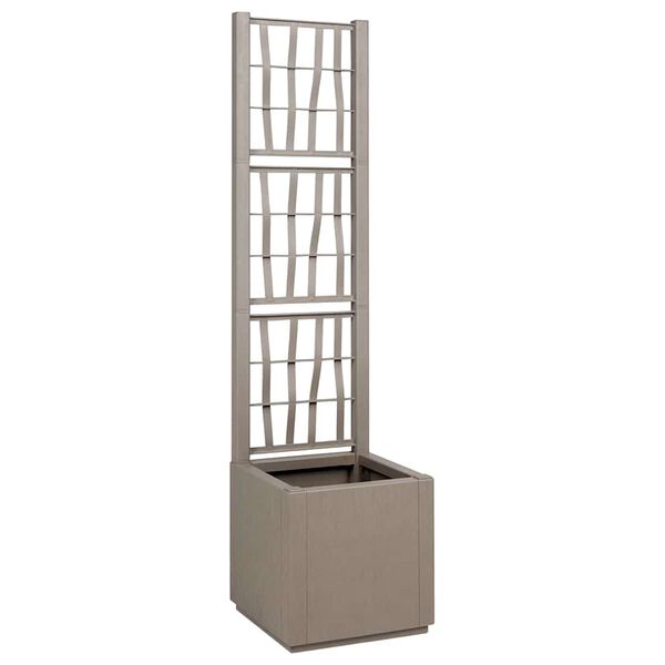 vidaXL Cache-pot de jardin Gris 36 x 36 x 140 cm Polypropyl&egrave;ne