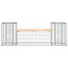 vidaXL Banc de jardin design gabion 183x41x60,5 cm bois massif de pin