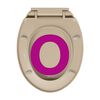 vidaXL Siège de toilette à fermeture en douceur Beige Ovale