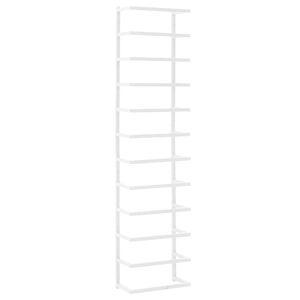 vidaXL Porte-serviette Blanc 24x12x96 cm Acier