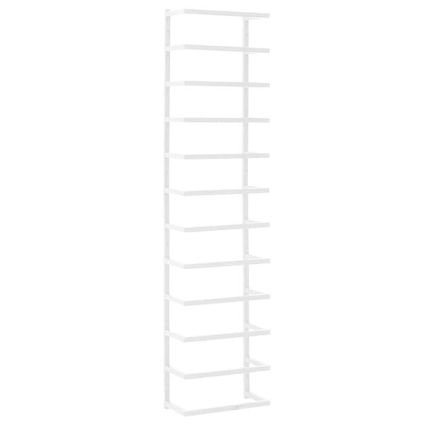 vidaXL Porte-serviette Blanc 24x12x96 cm Acier