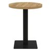 vidaXL Table de bistro Couleur ch&ecirc;ne 60 cm MDF et acier