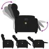 vidaXL Fauteuil inclinable de massage &eacute;lectrique noir tissu