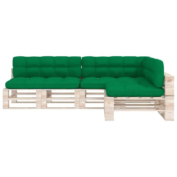 vidaXL Coussins de canap&eacute; palette lot de 7 Vert