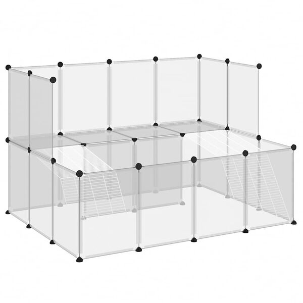 vidaXL Cage pour petits animaux Transparent 143x107x93 cm PP et Acier
