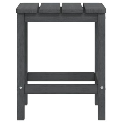 vidaXL Table de jardin Adirondack Anthracite 38x38x46 cm PEHD