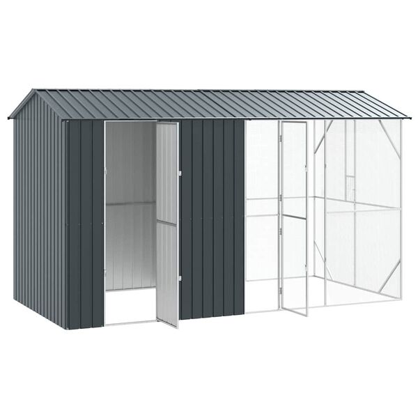 vidaXL Cage pour oiseaux Anthracite 430 x 208 x 247 cm Acier galvanisé