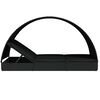 vidaXL Transat 2 places avec toit rond noir 211x112x140 cm