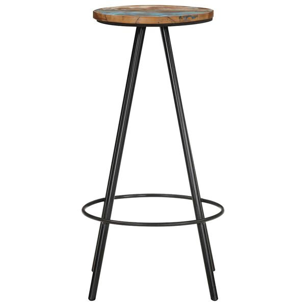 vidaXL Tabourets de bar lot de 4 bois massif de r&eacute;cup&eacute;ration