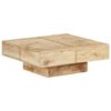 vidaXL Table basse 80x80x28 cm Bois de manguier massif
