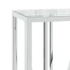 vidaXL Table console 110x30x70 cm acier inoxydable et verre