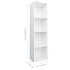 vidaXL Biblioth&egrave;que/Meuble TV Blanc 36x30x143 cm Bois d'ing&eacute;nierie