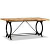 vidaXL Table à manger Bois de manguier brut 180 cm