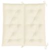 vidaXL Coussin de banc de jardin blanc cr&egrave;me tissu oxford